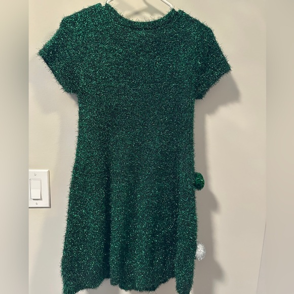 Ugly Christmas sweater dress green tinsel with ornaments - Picture 4 of 4